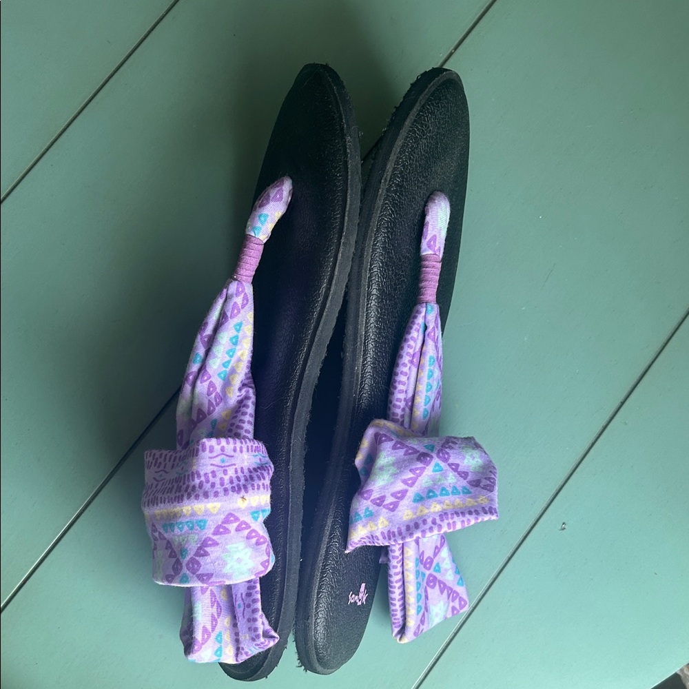 ๐ฟ Sanuk Yoga Sling Tribal Print Purple Sandals | Size 8 ๐ฟ - Picture 9 of 12